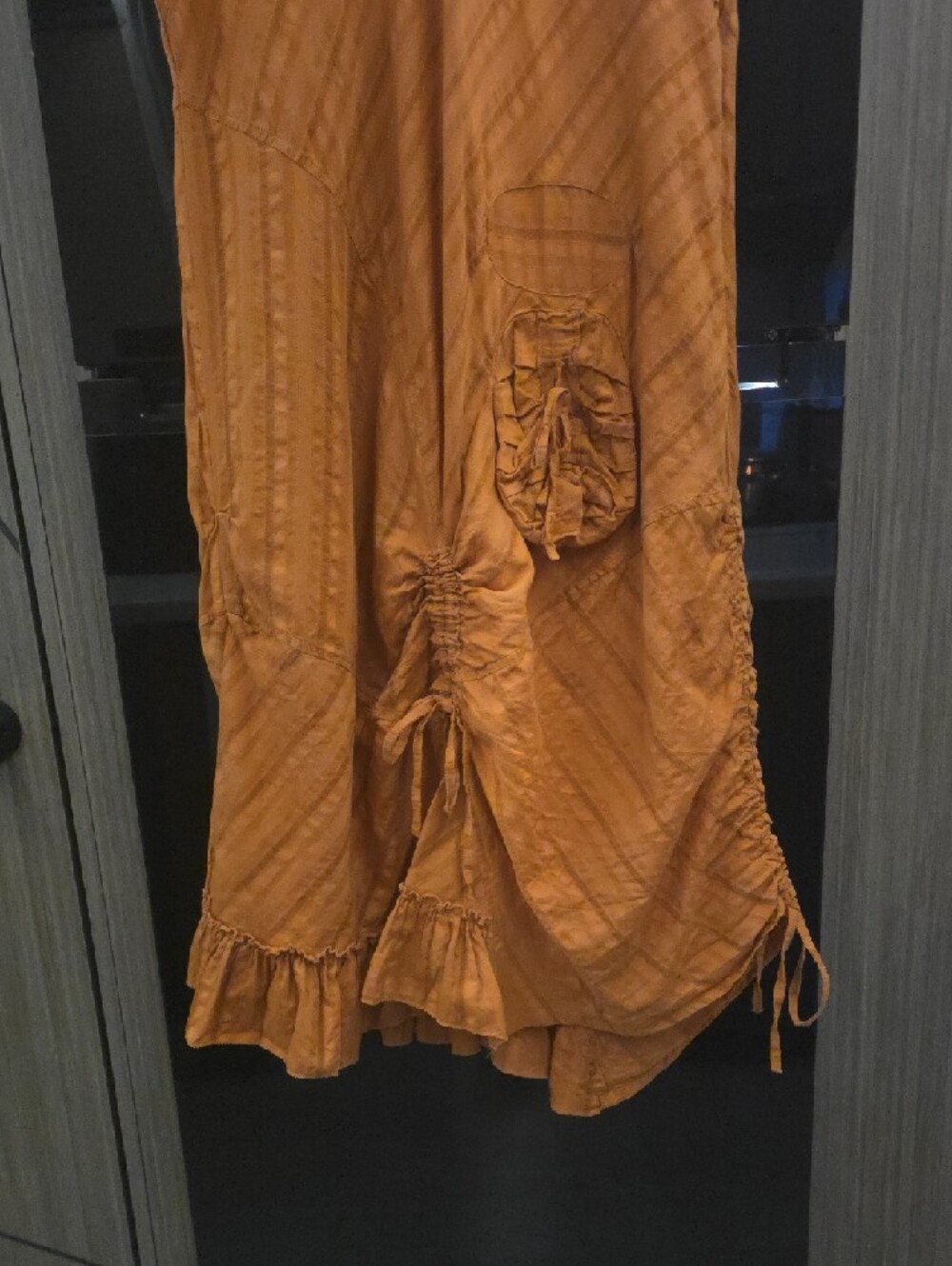 Burnt Orange, Midi/Maxi Boho Dress By "GRIFFLIN PARIS" 100%COTTON) 🤎 - Picture 2 of 16